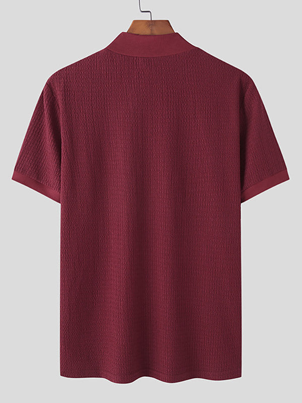 Liam™ Kort krage, kortärmad T-shirt för män - Snygg och bekväm
